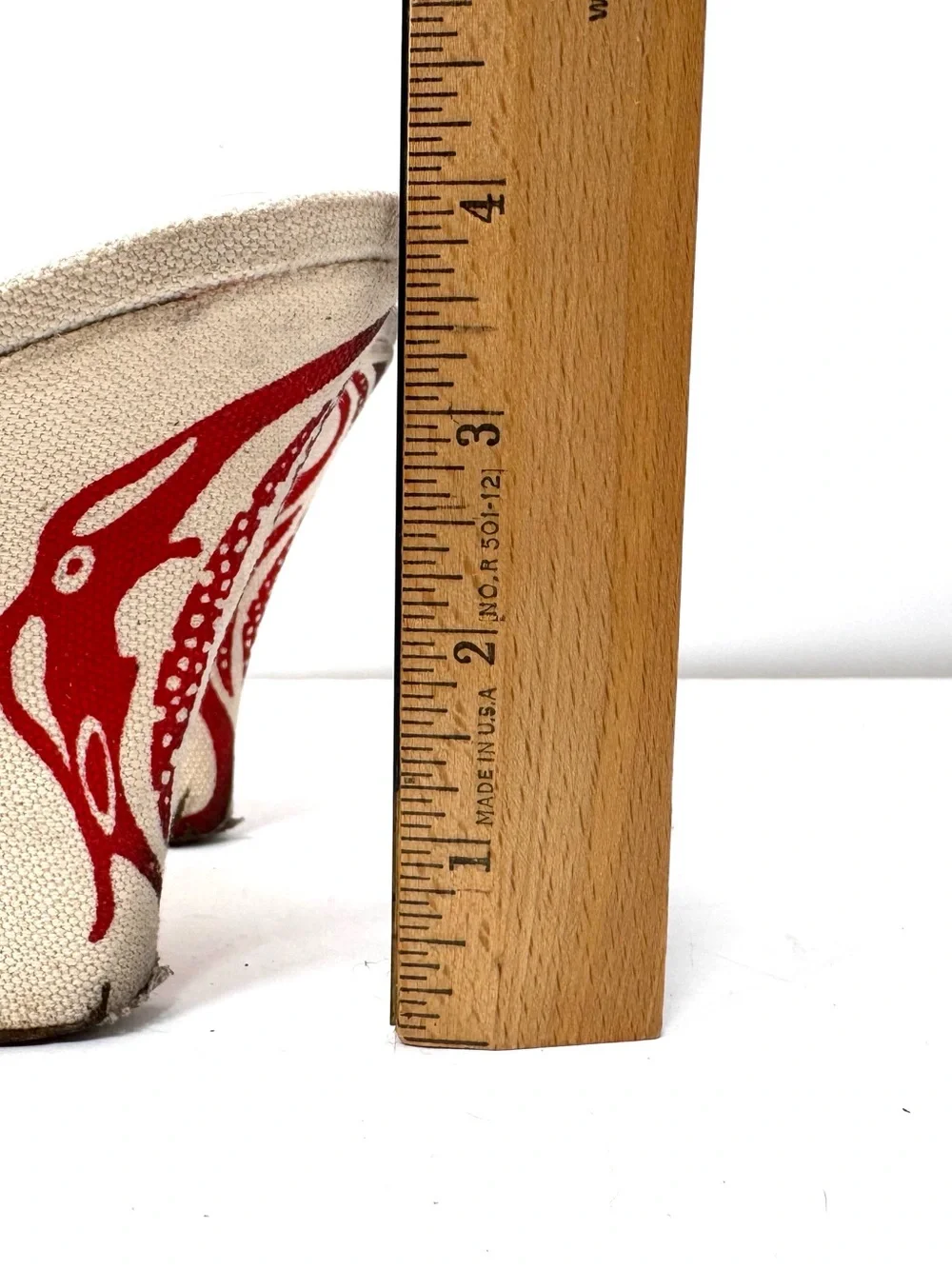 DKNY red suede peep toe wedges, made in Italy, size 9